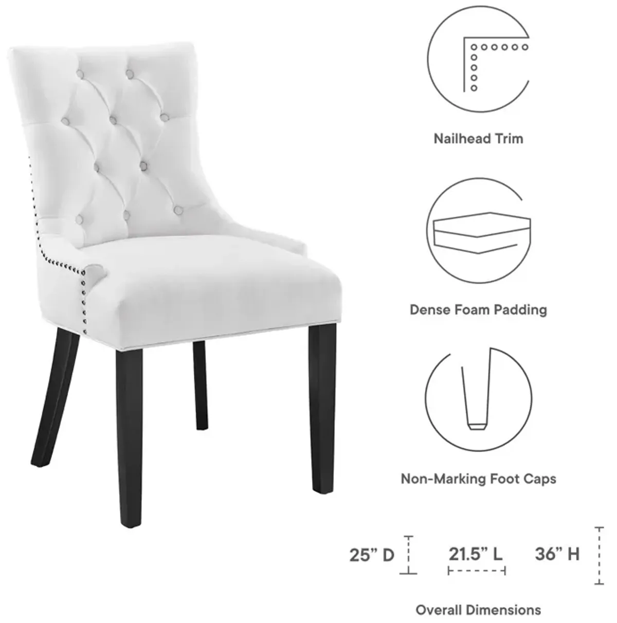 Regent Tufted Fabric Dining Chair