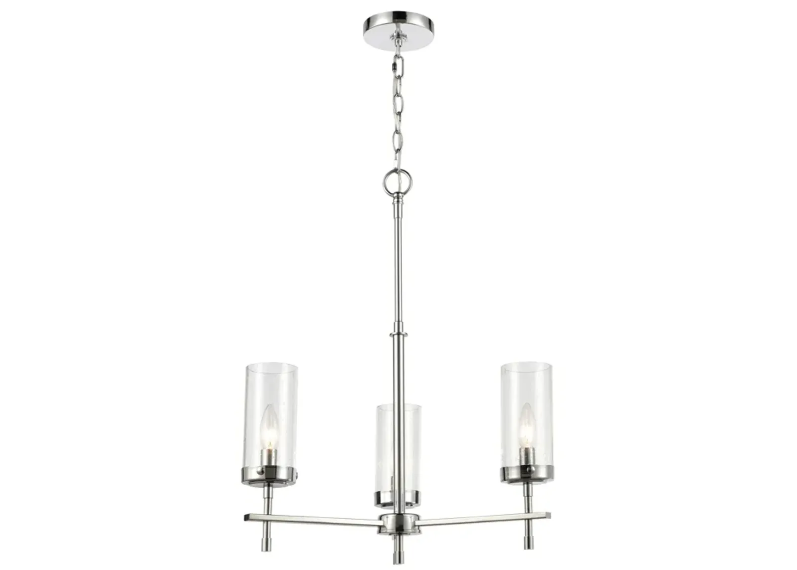 Melinda 21" Wide 3-Light Chandelier - Polished Chrome