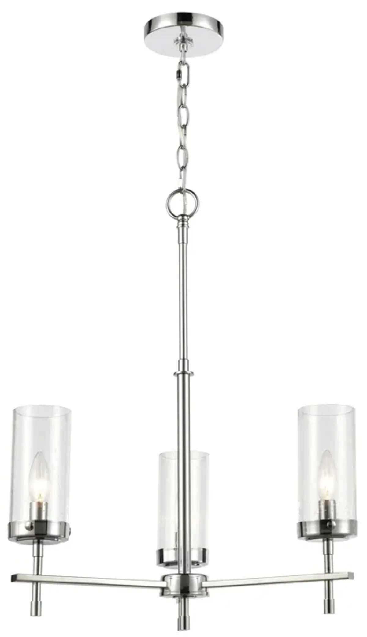 Melinda 21" Wide 3-Light Chandelier - Polished Chrome