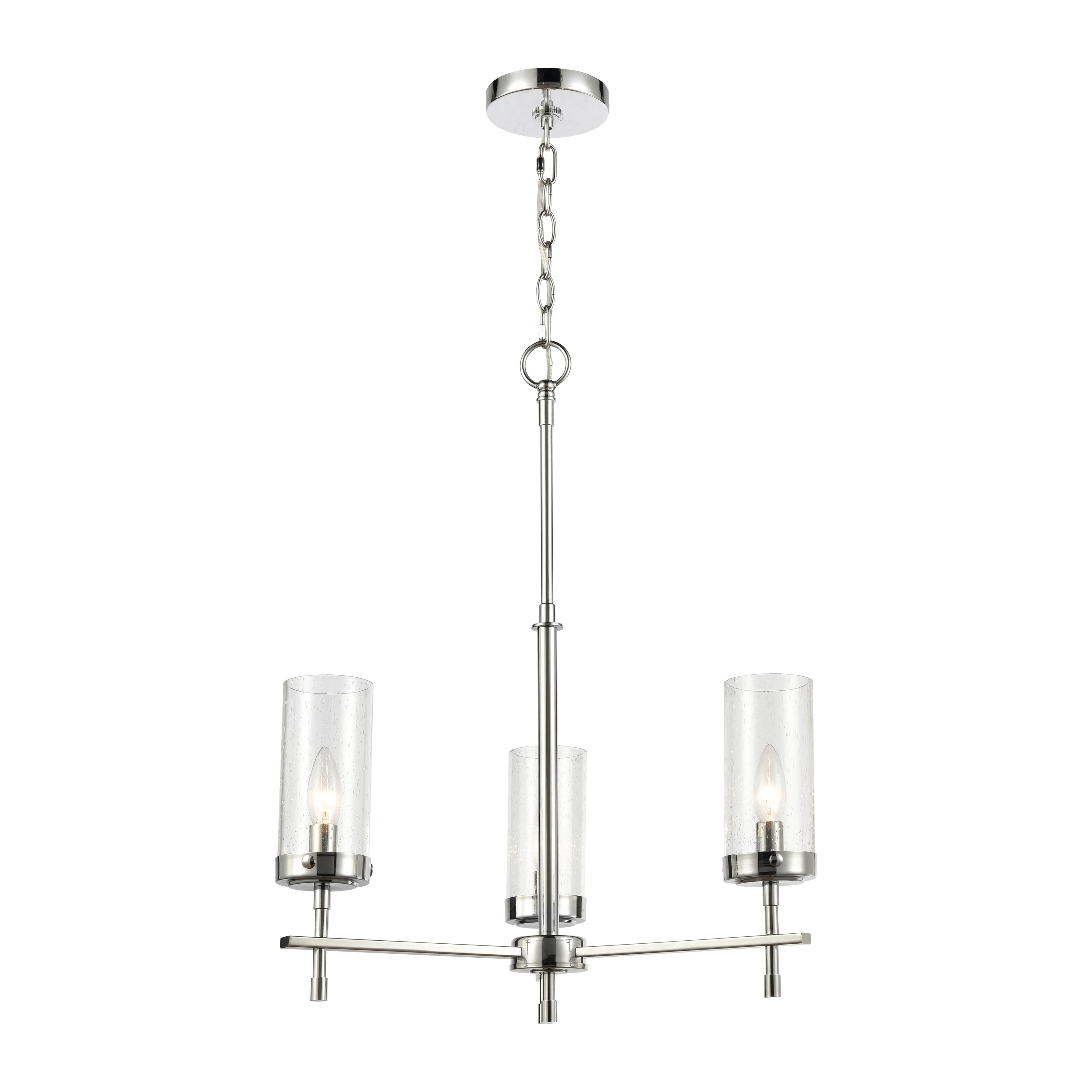 Melinda 21" Wide 3-Light Chandelier - Polished Chrome