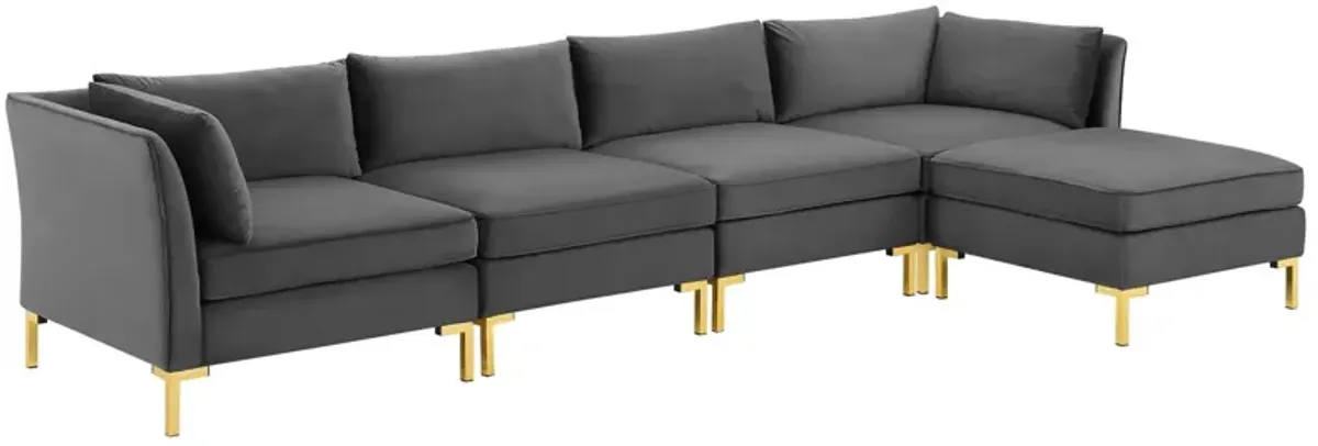 Ardent 5-Piece Performance Velvet Sectional Sofa