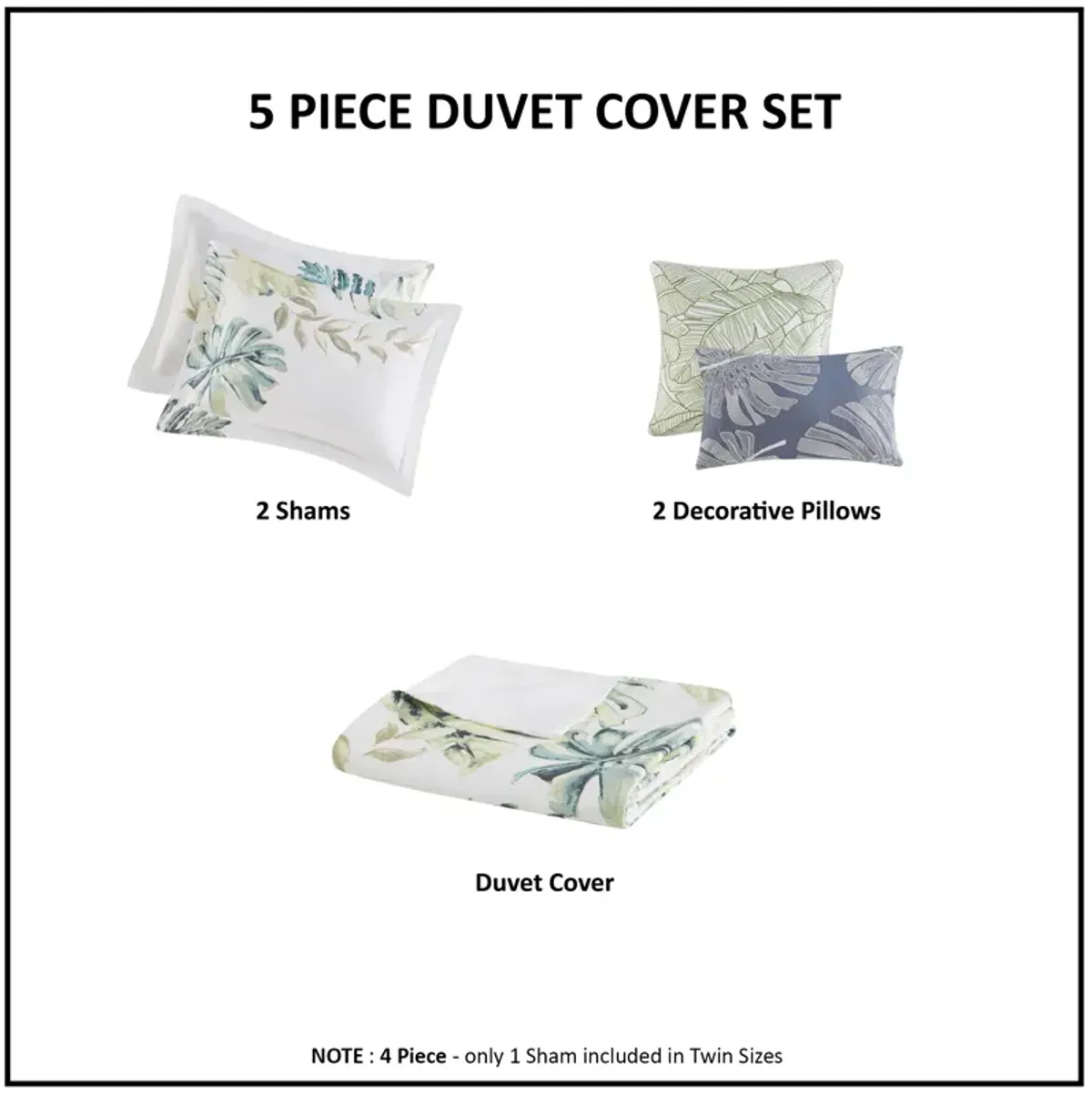 Harbor House Lorelai Multi Cotton Printed 5 Piece Duvet Cover Set