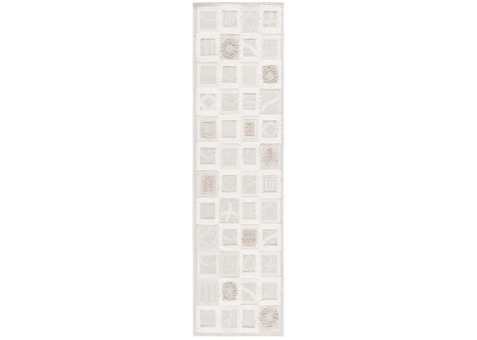 TRENDS 108 Beige 2'-2' X 8' Runner Rug