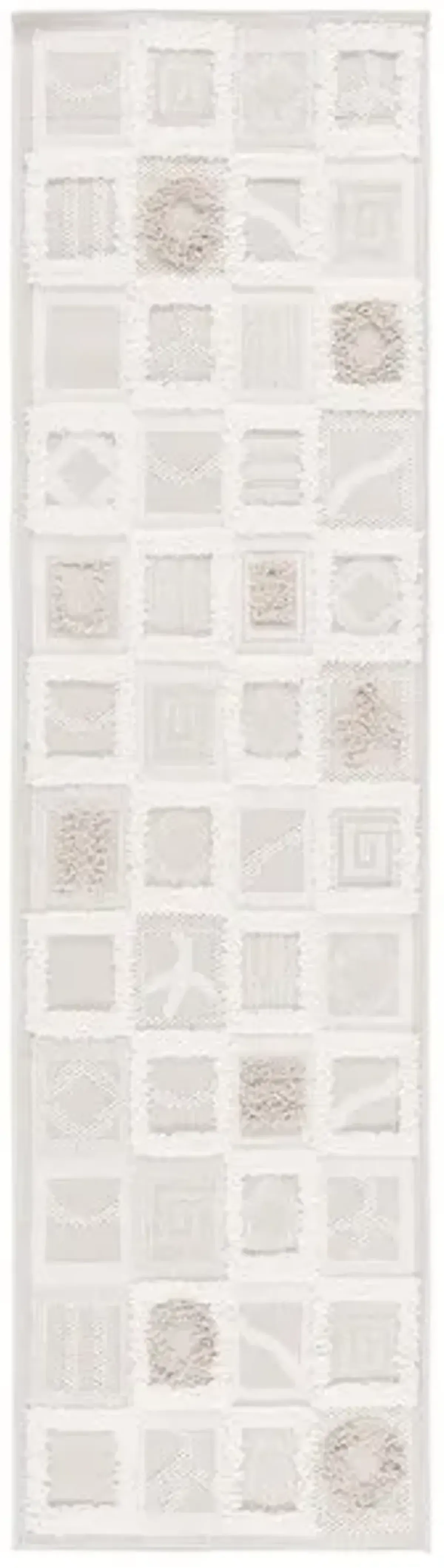 TRENDS 108 Beige 2'-2' X 8' Runner Rug