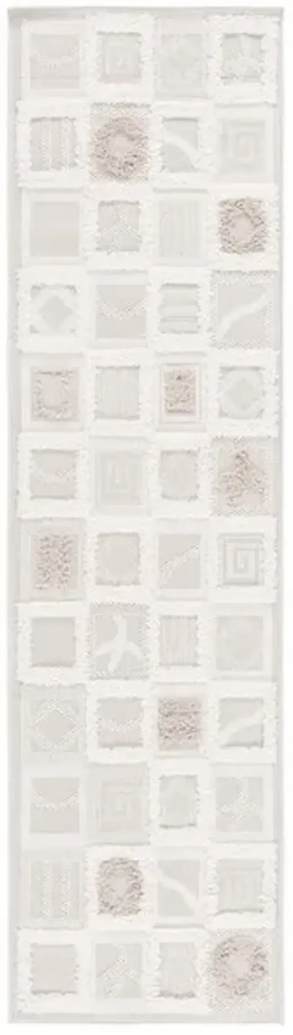 TRENDS 108 Beige 2'-2' X 8' Runner Rug