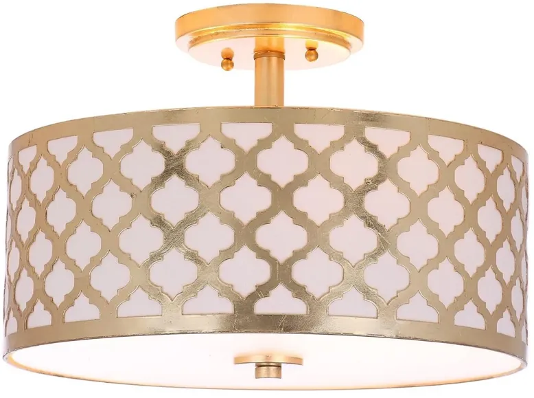 Kora Quatrefoil 3 Light 15-Inch Dia Gold Flush Mount