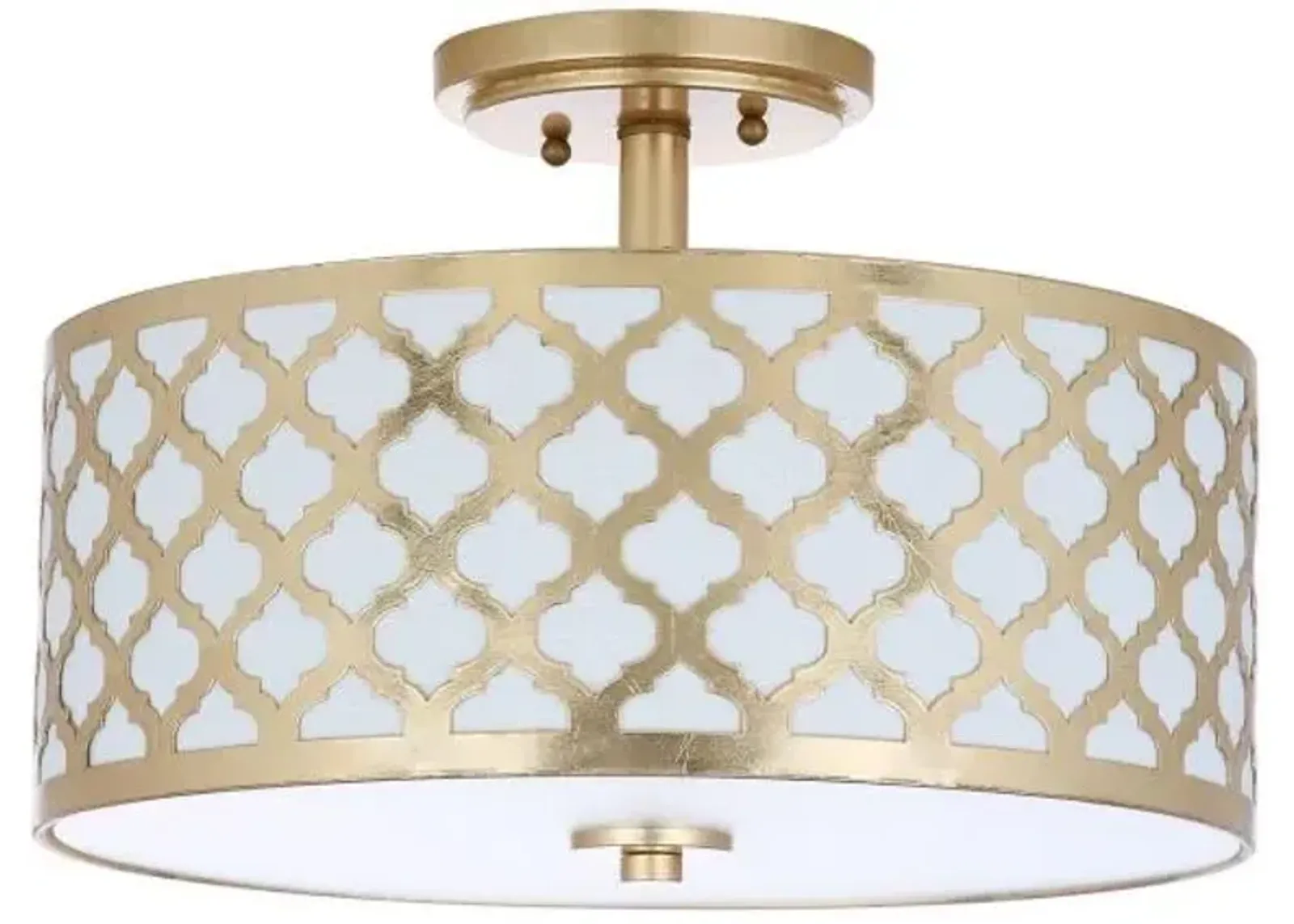 Kora Quatrefoil 3 Light 15-Inch Dia Gold Flush Mount