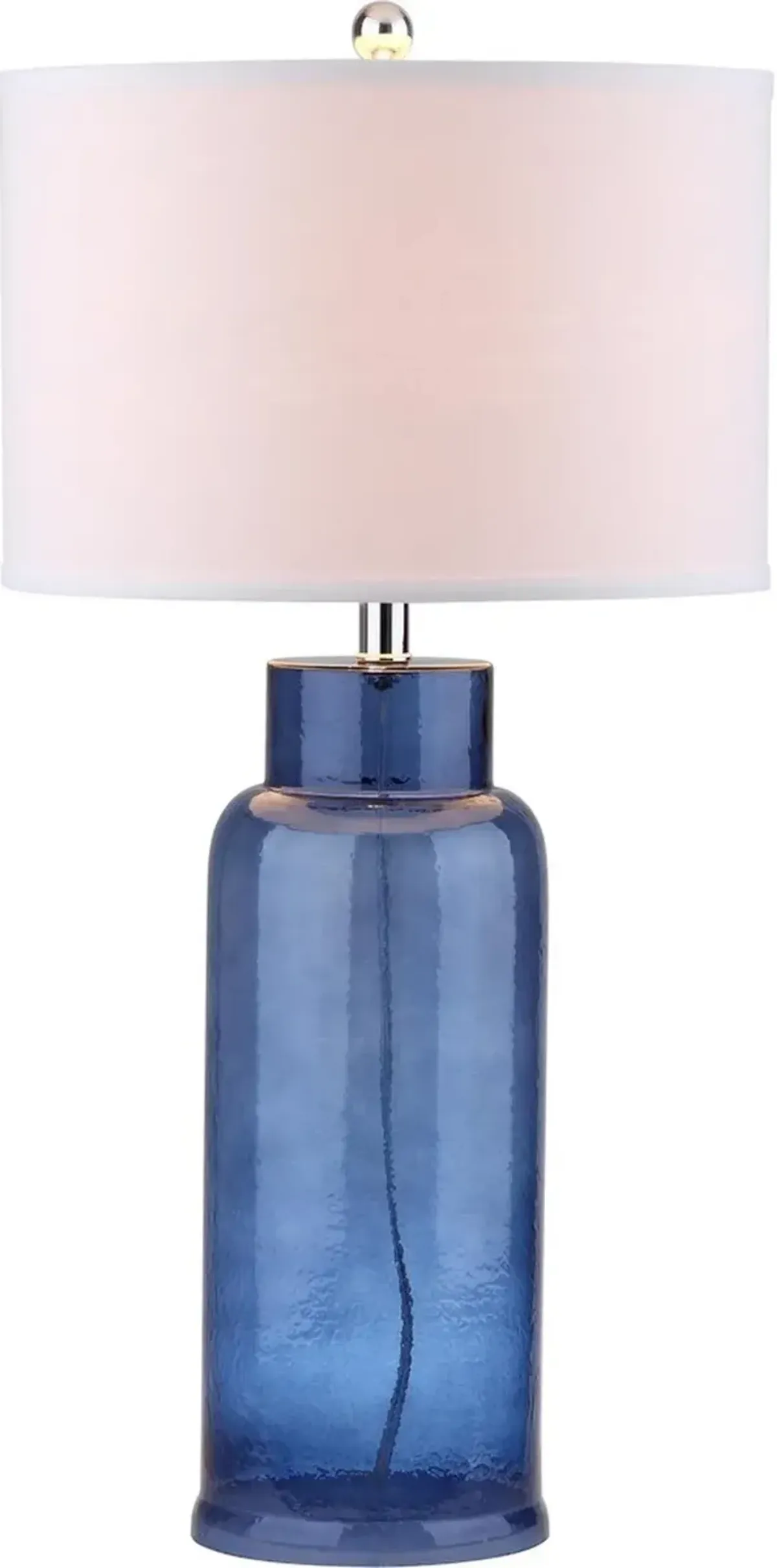 BOTTLE GLASS, 30.5 INCH, BLUE, GLASS/IRON TABLE LAMP SET OF 2 W/ USB PORT?