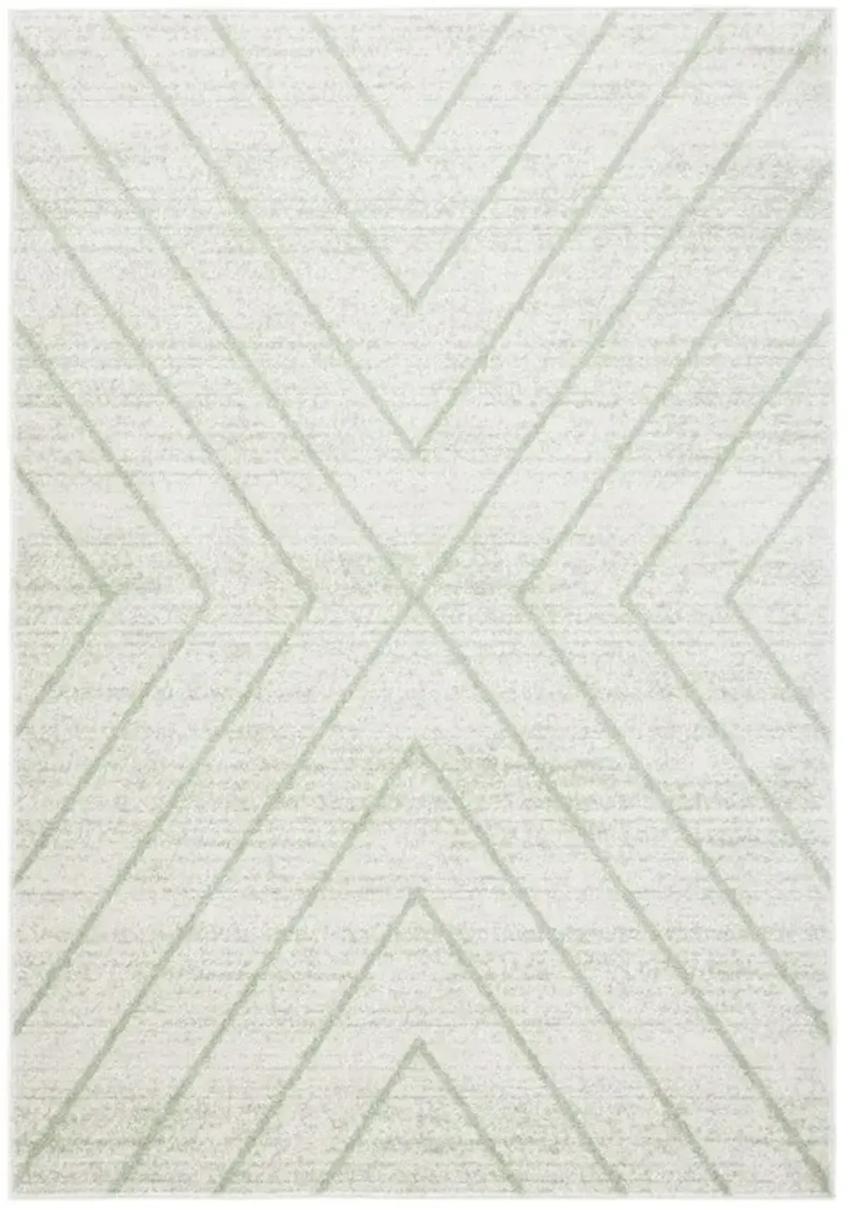 ADIRONDACK Contemporary Ivory / Sage 5'-1" X 7'-6" Powerloomed Rug