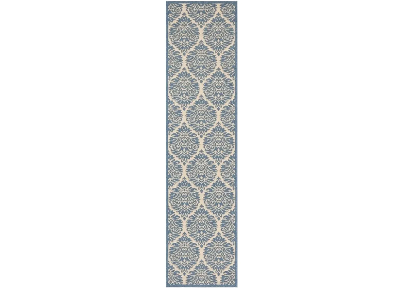 Safavieh BEACH HOUSE Collection BHS135N-28 Cream / Blue 2'-2" X 8'