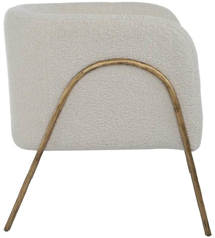 Jacobsen Off White Shearling Accent Chair