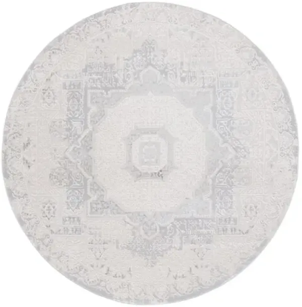 HANNA 107 Beige 6'-7' X 6'-7' Round Round Rug