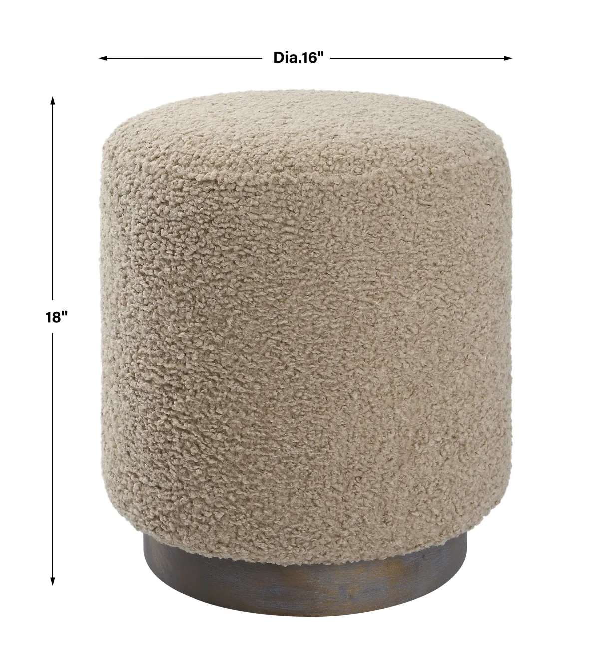 Avila Latte Round Ottoman