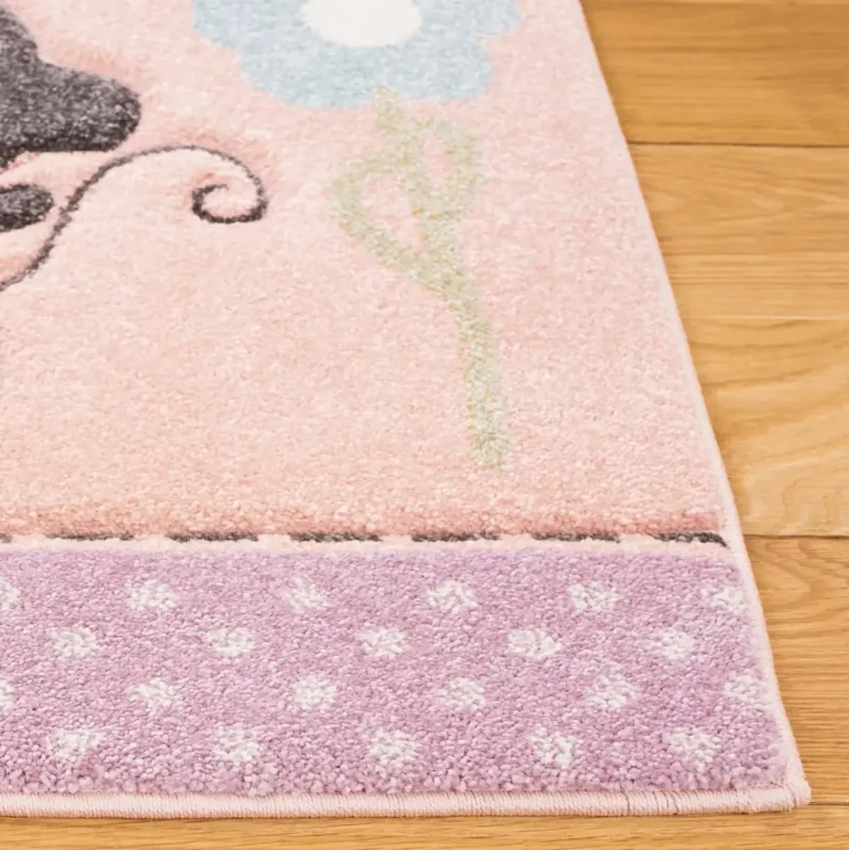 CAROUSEL KIDS 120 BLUSH PINK 3' x 3' Square Square Rug