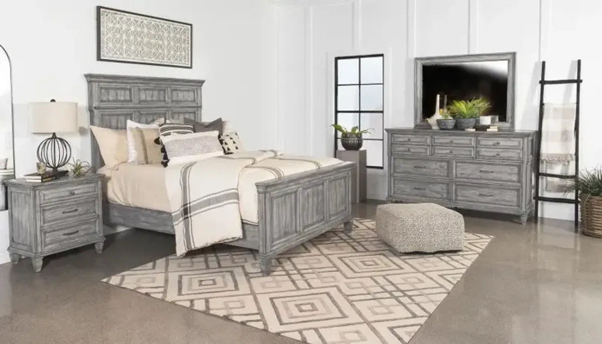 Avenue 4-piece Eastern King Panel Bedroom Set Grey