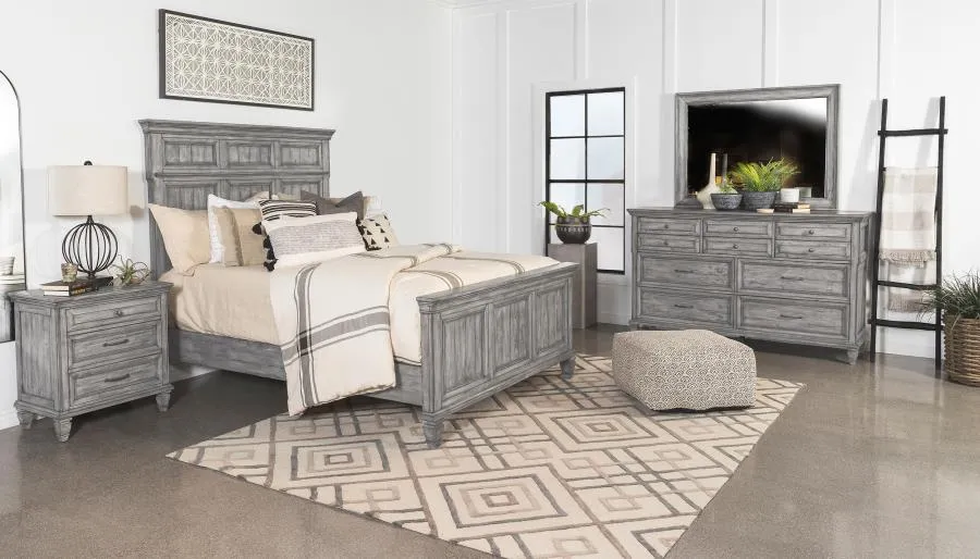 Avenue 4-piece Eastern King Panel Bedroom Set Grey