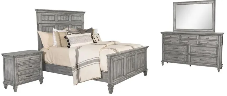 Avenue 4-piece Eastern King Panel Bedroom Set Grey