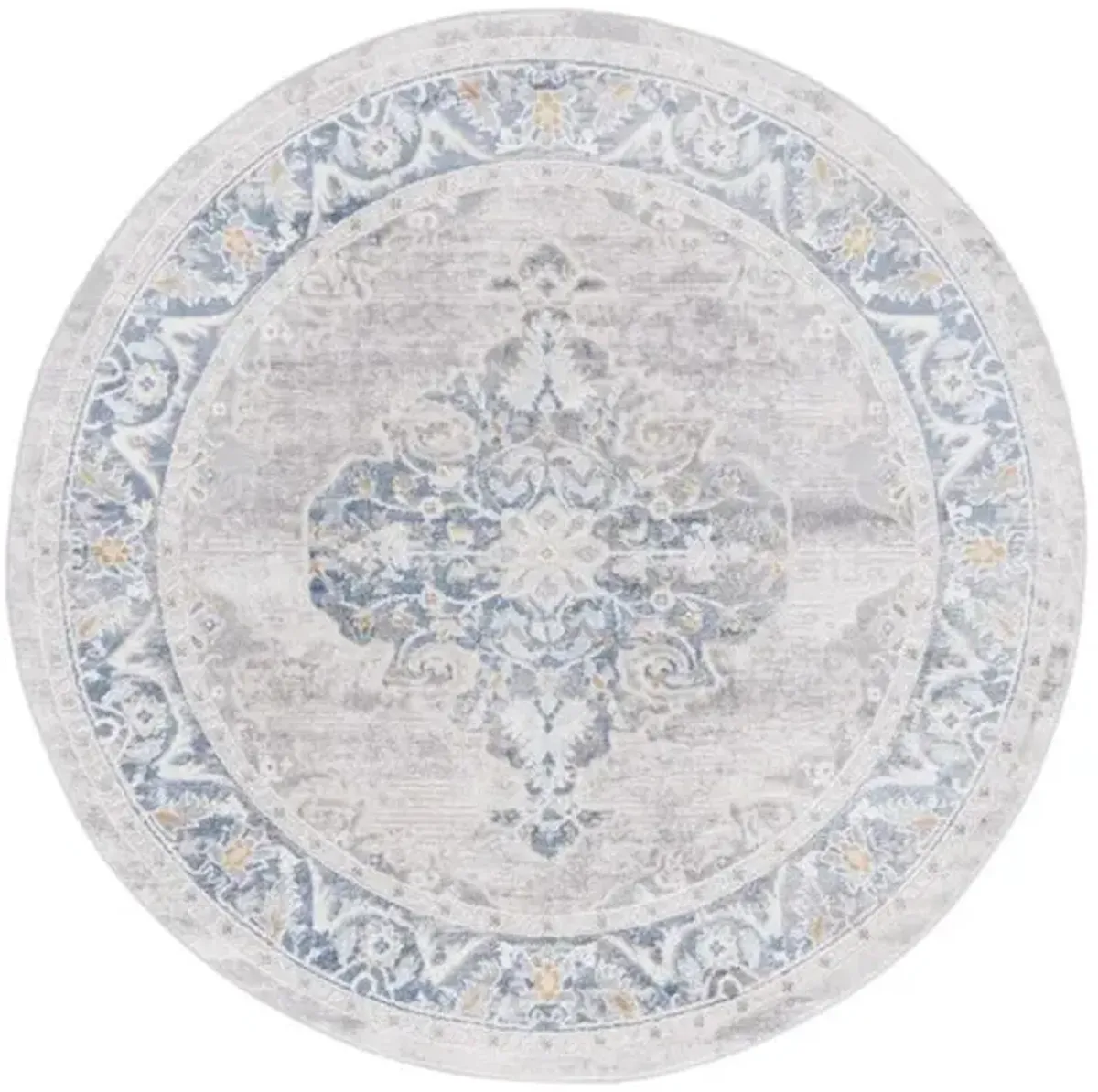 PALMA 362 Grey 6'-7' X 6'-7' Round Round Rug