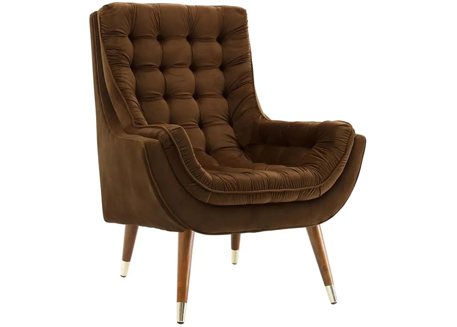 Suggest Button Tufted Performance Velvet Lounge Chair