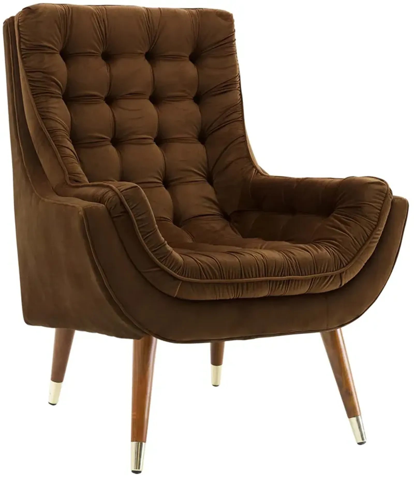 Suggest Button Tufted Performance Velvet Lounge Chair