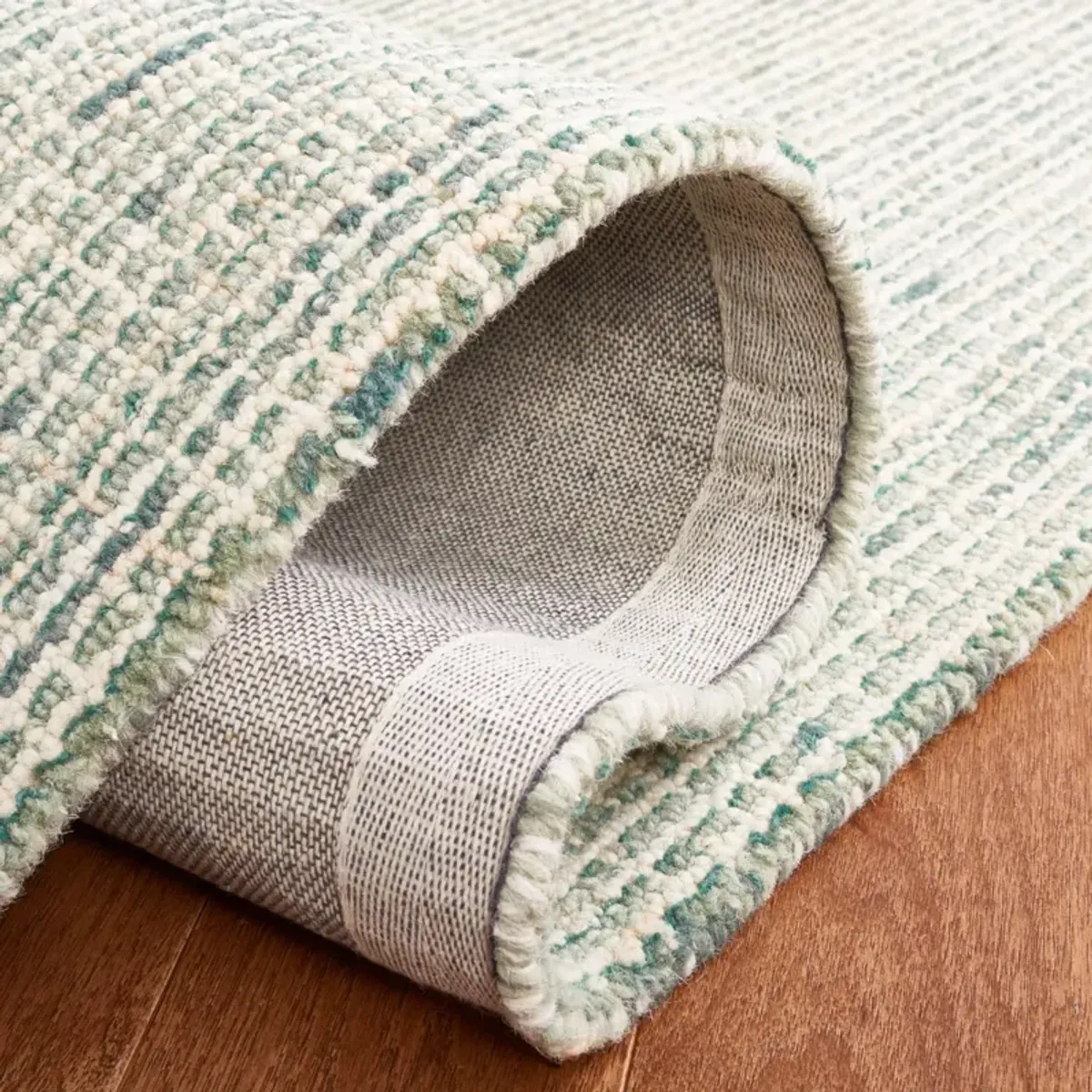 ABSTRACT 484 GREEN  2'-3' x 14' Runner Rug