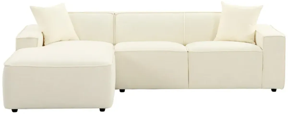 Olafur Cream Linen Sectional - LAF