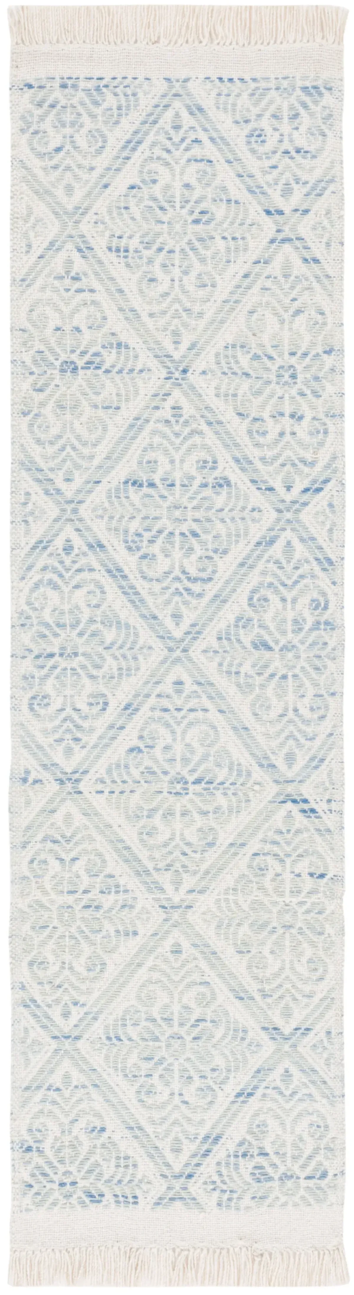 KILIM 766 BLUE  2'-3' x 8' Runner Rug