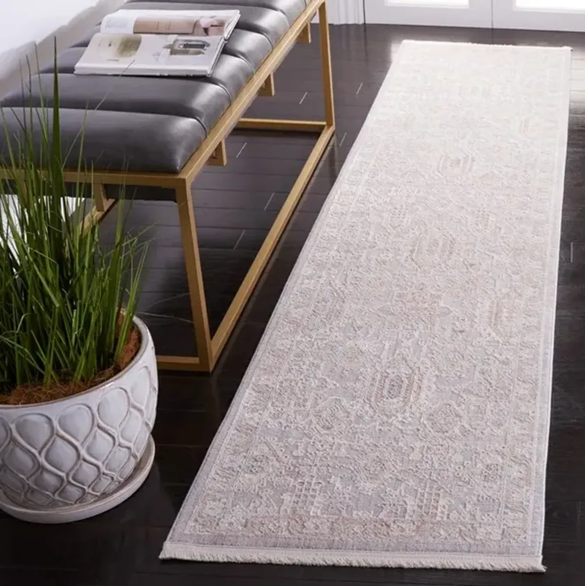 MARMARA 322 Grey  2' X 8' Runner Rug