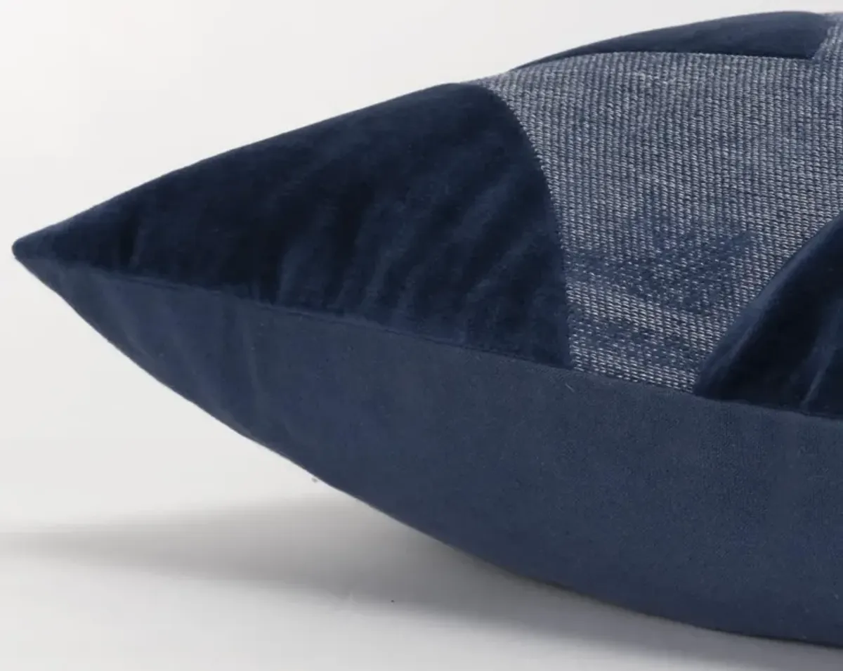 Geometric Dark Blue Pillow