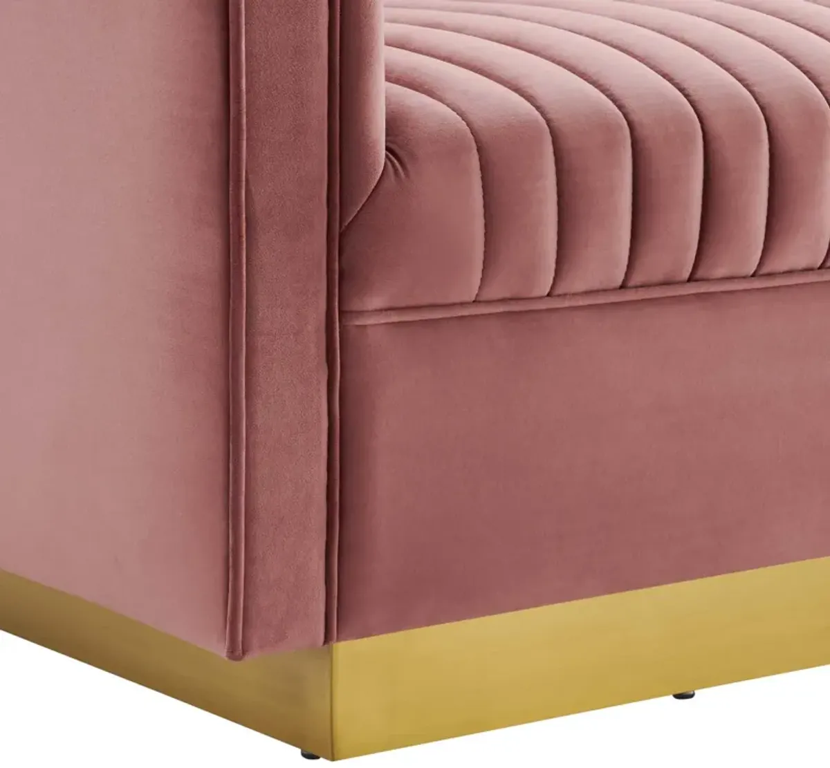 Sanguine Vertical Channel Tufted Performance Velvet Loveseat