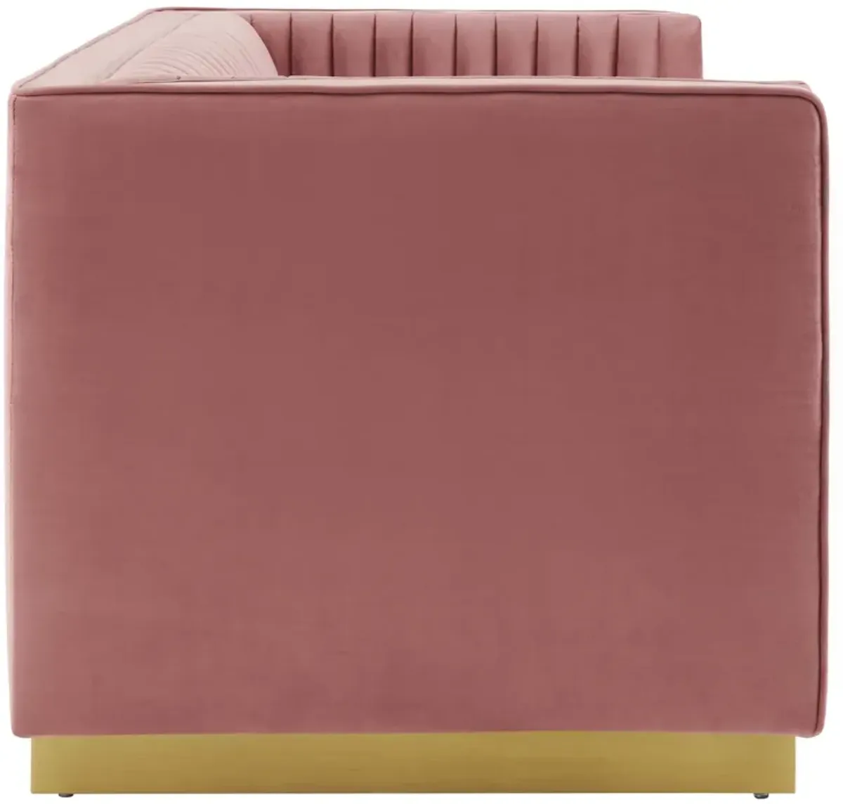 Sanguine Vertical Channel Tufted Performance Velvet Loveseat