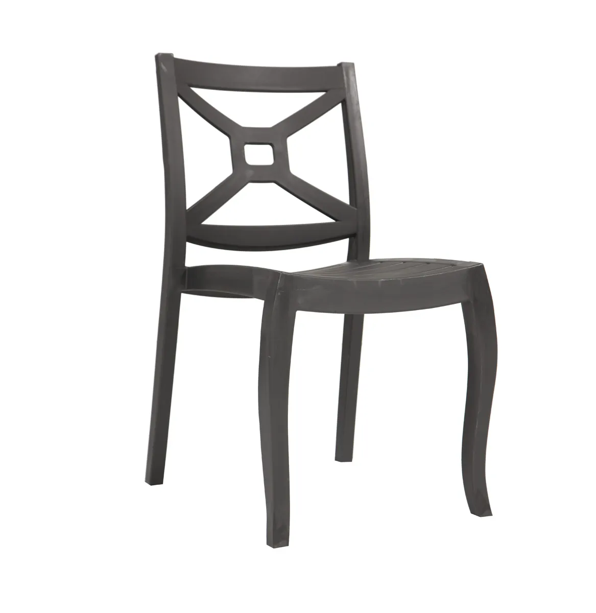 Zeus Set of 4 Stackable Side Chair-Anthracite