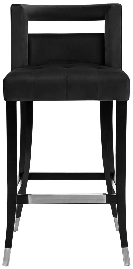 Hart Black Velvet Counter Stool