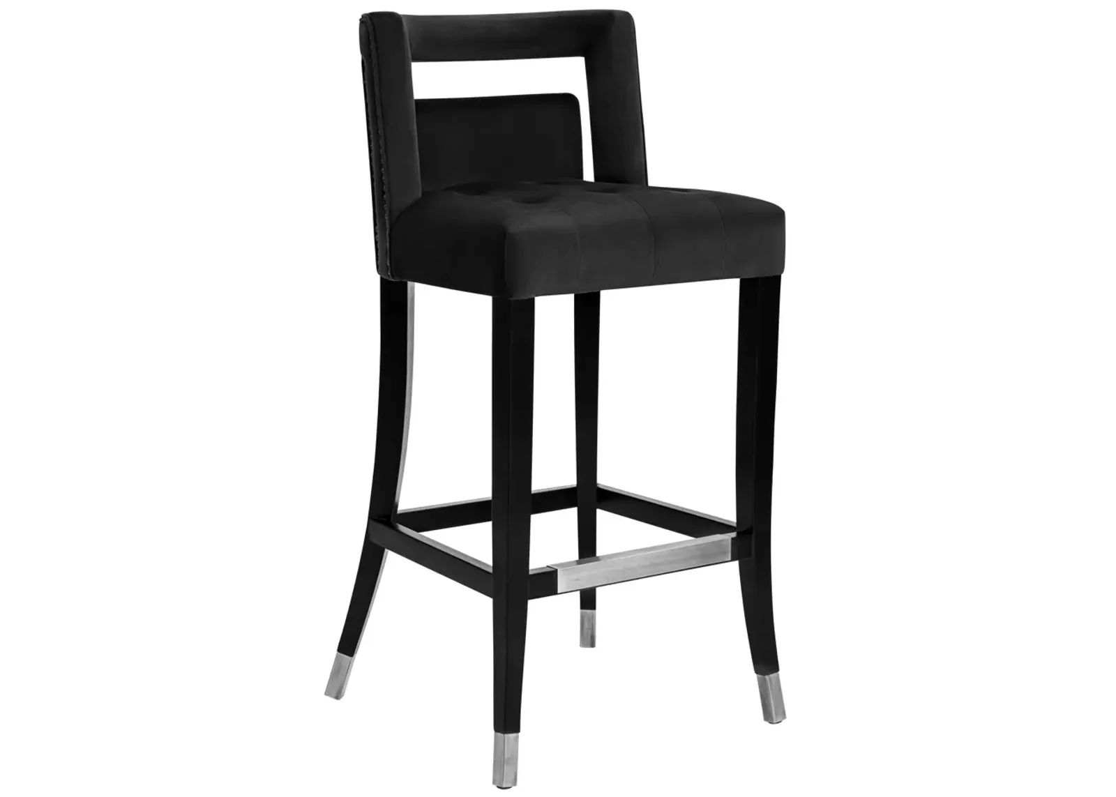 Hart Black Velvet Counter Stool