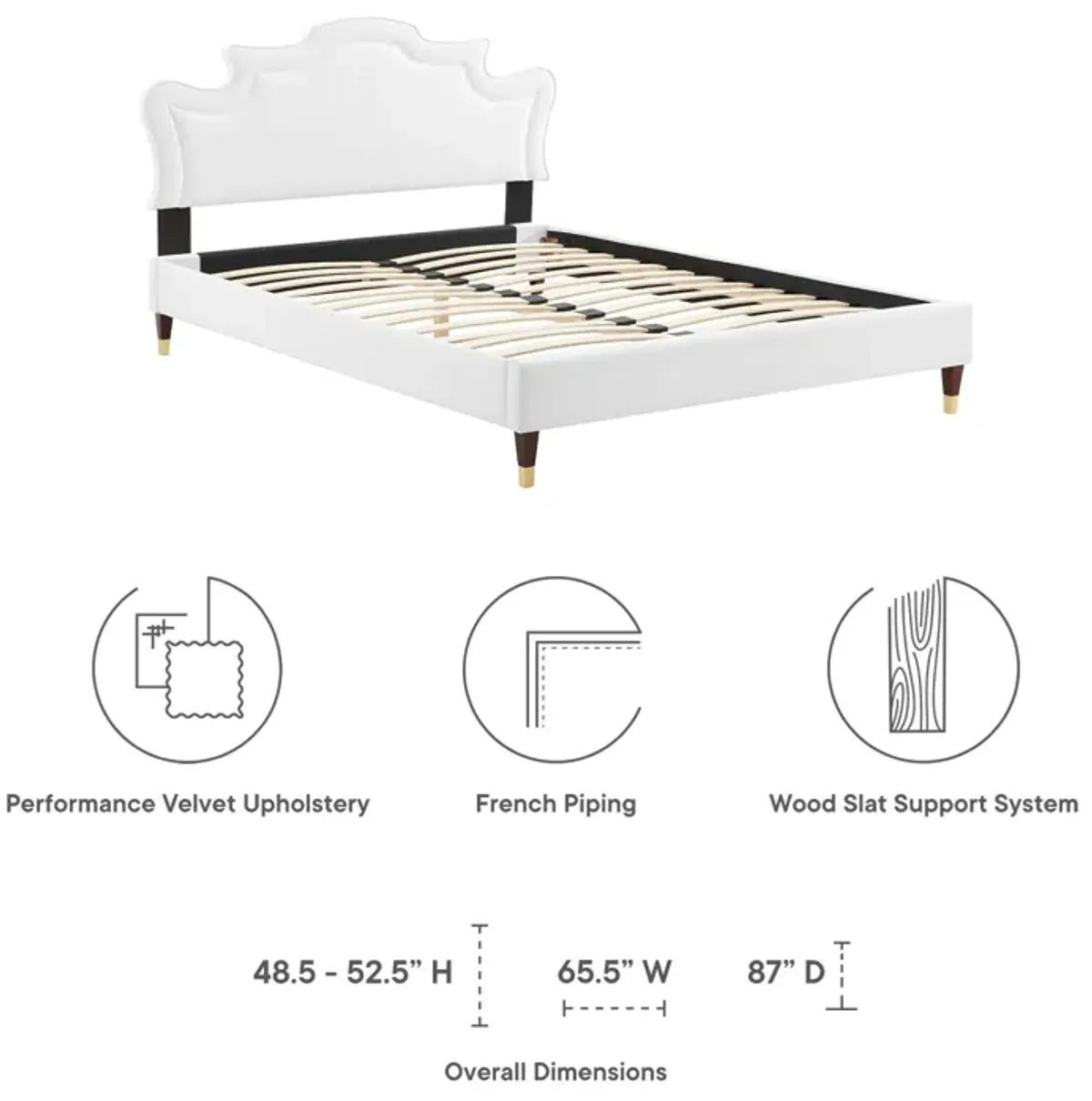 Neena Performance Velvet King Bed