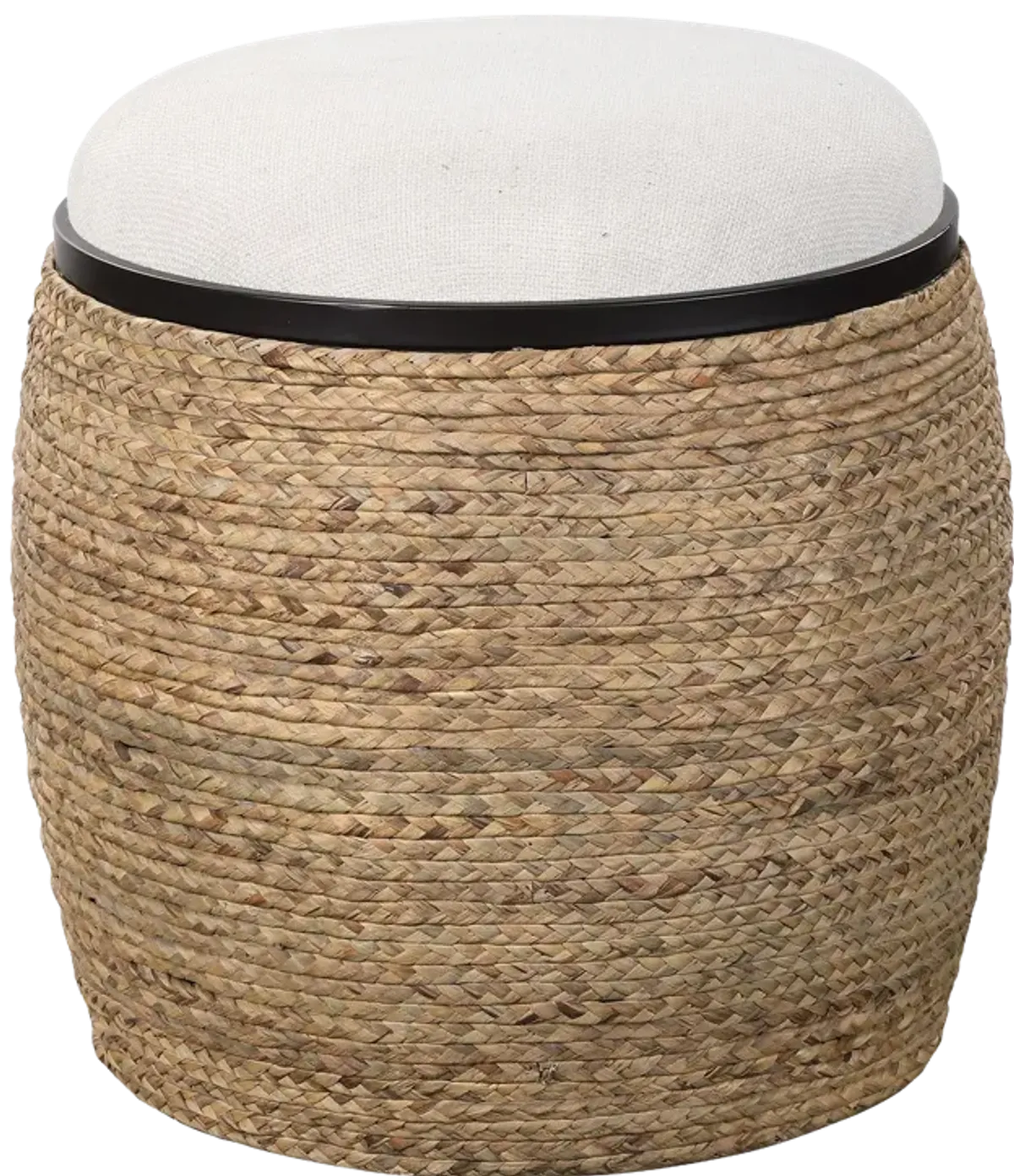 Island Straw Accent Stool