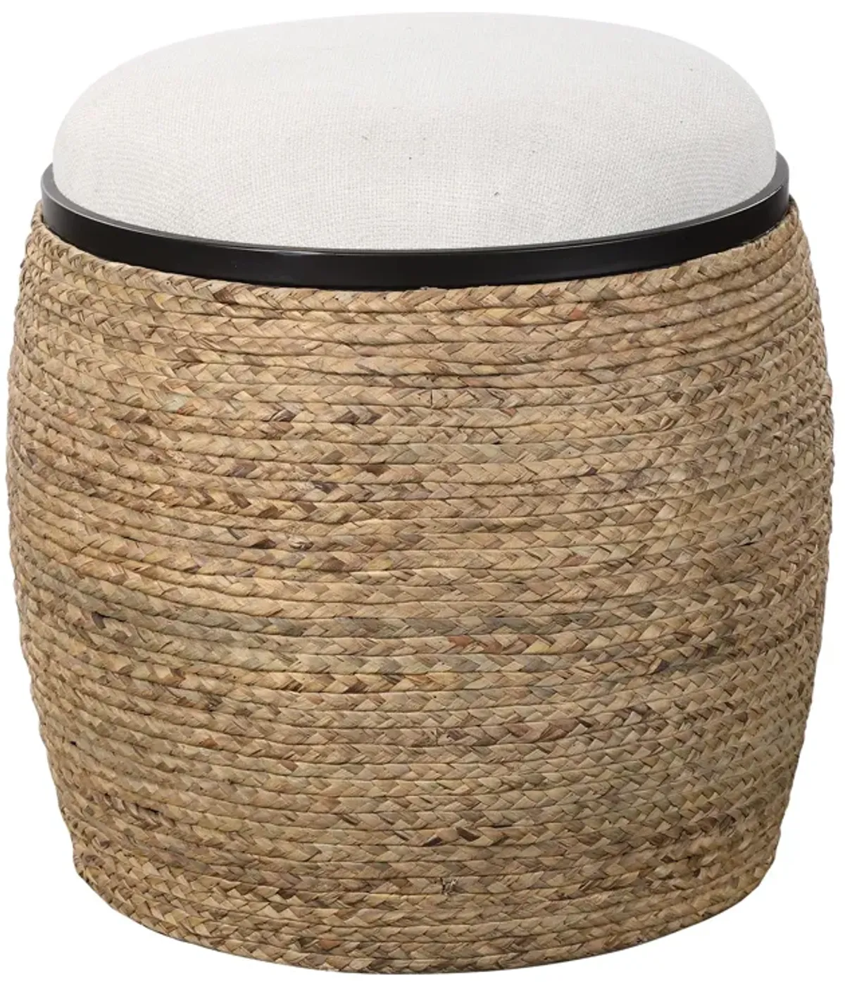 Island Straw Accent Stool