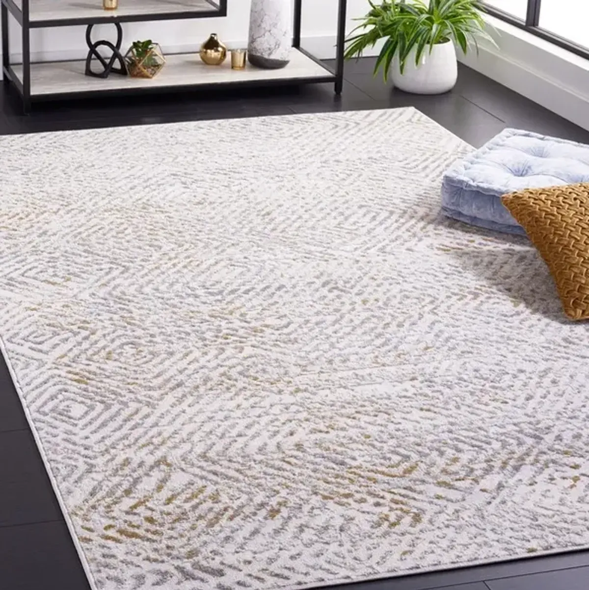 PALMA 330 Grey 5'-5' X 7'-7' Medium Rectangle Rug