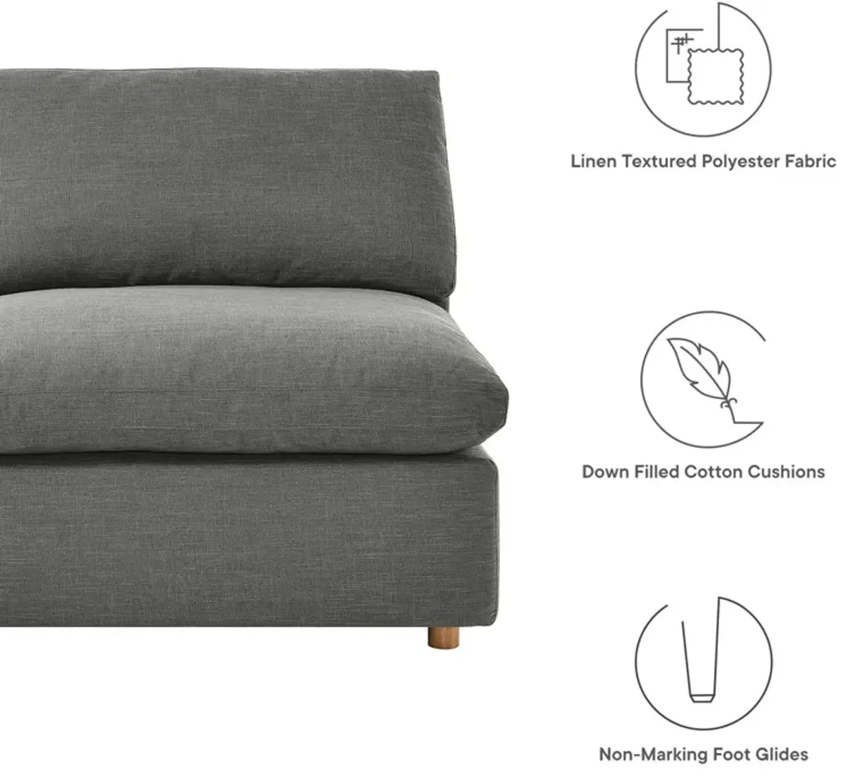 Commix Down Filled Overstuffed 6-Piece Sectional 