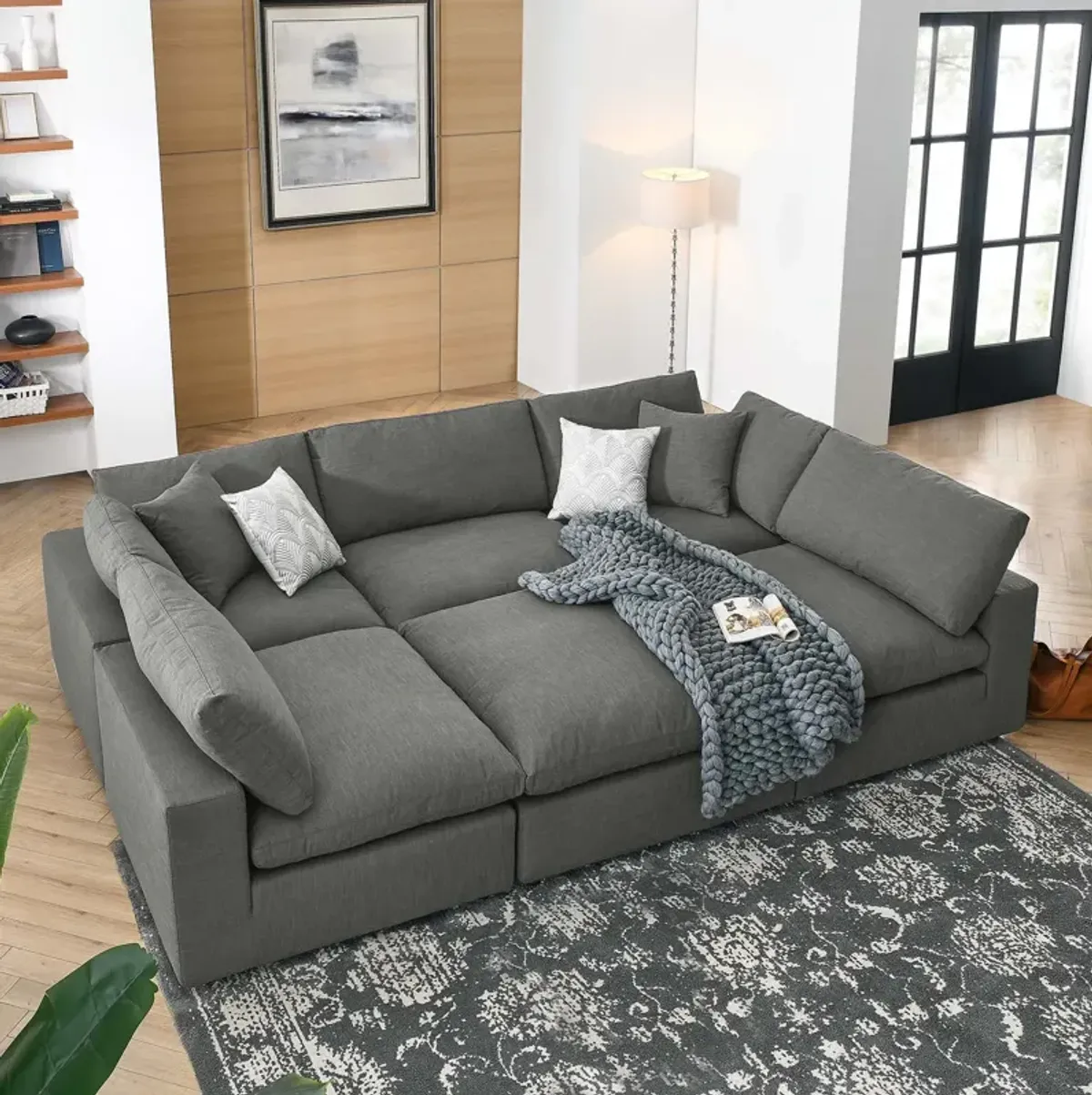 Commix Down Filled Overstuffed 6-Piece Sectional 