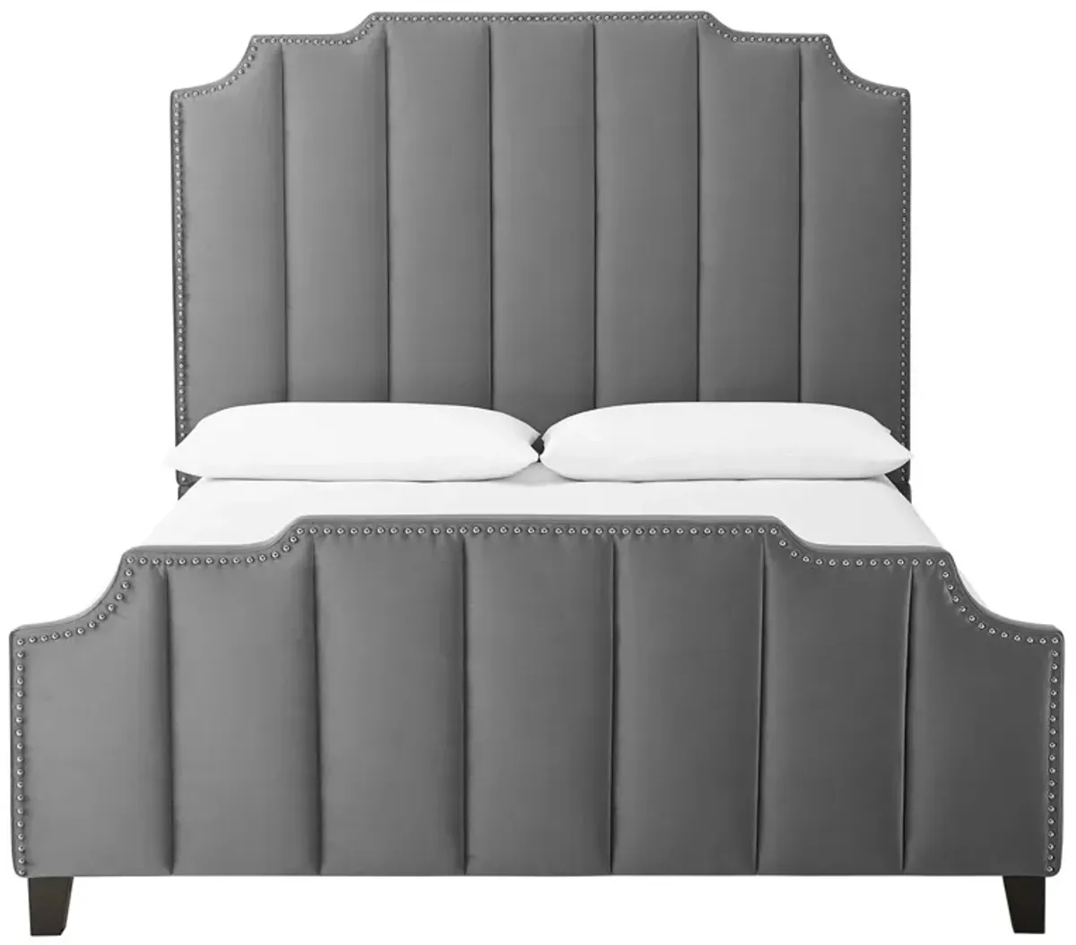 Lucille Queen Performance Velvet Platform Bed