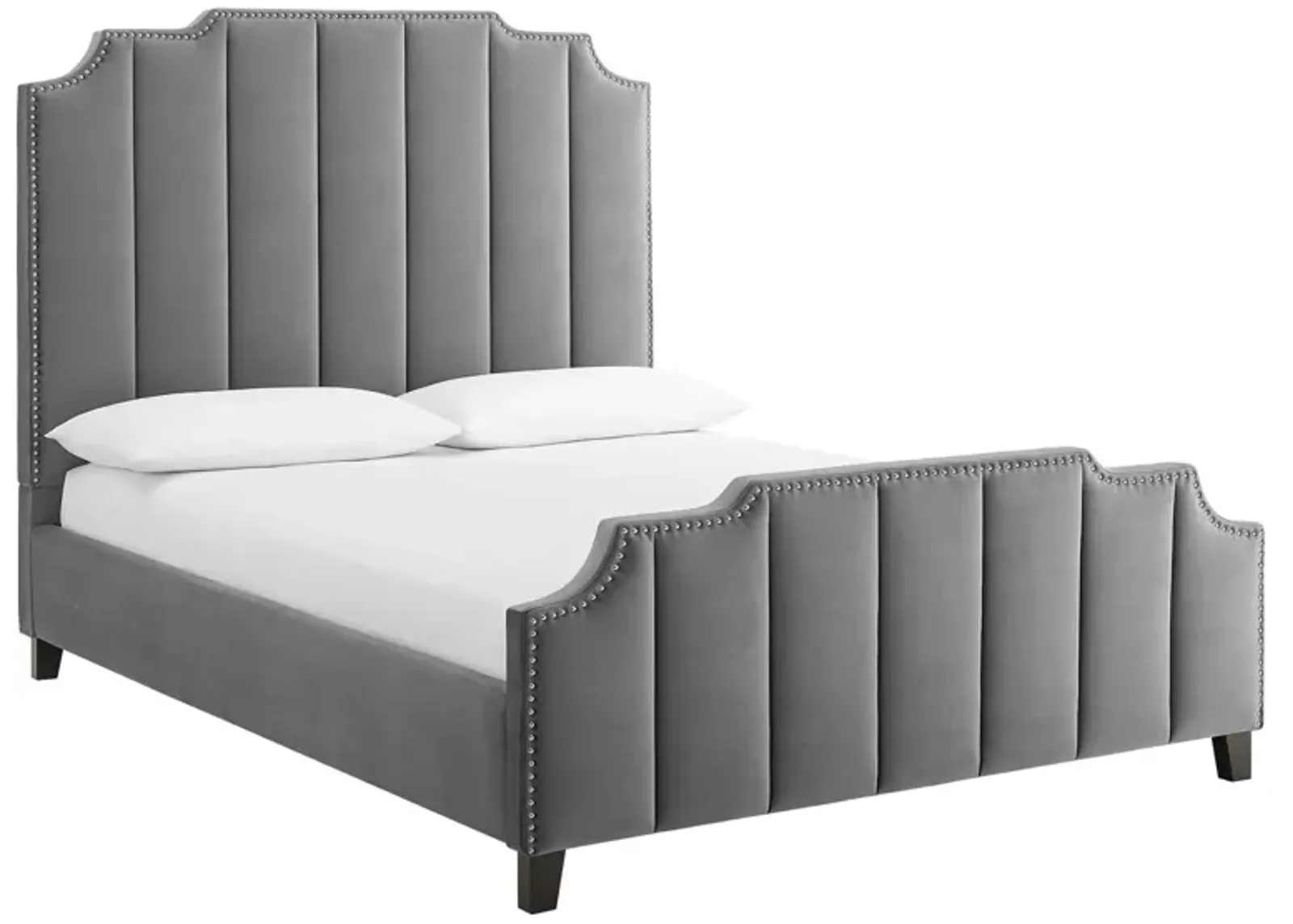 Lucille Queen Performance Velvet Platform Bed