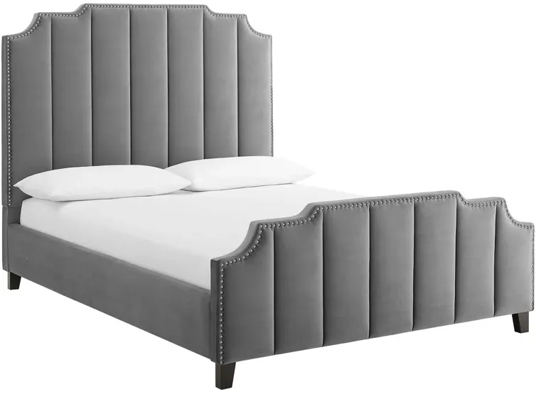 Lucille Queen Performance Velvet Platform Bed