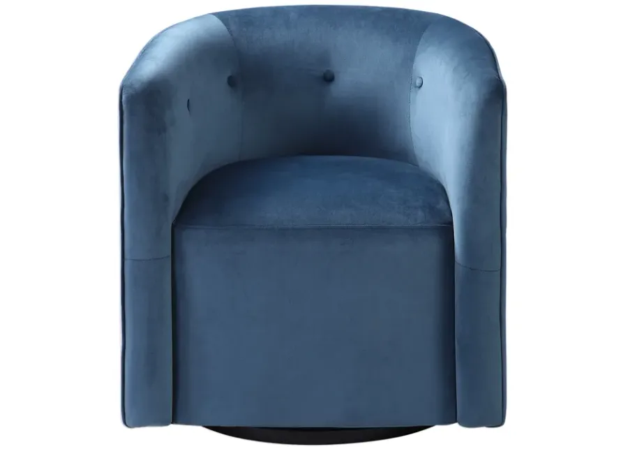 Mallorie Blue Swivel Chair