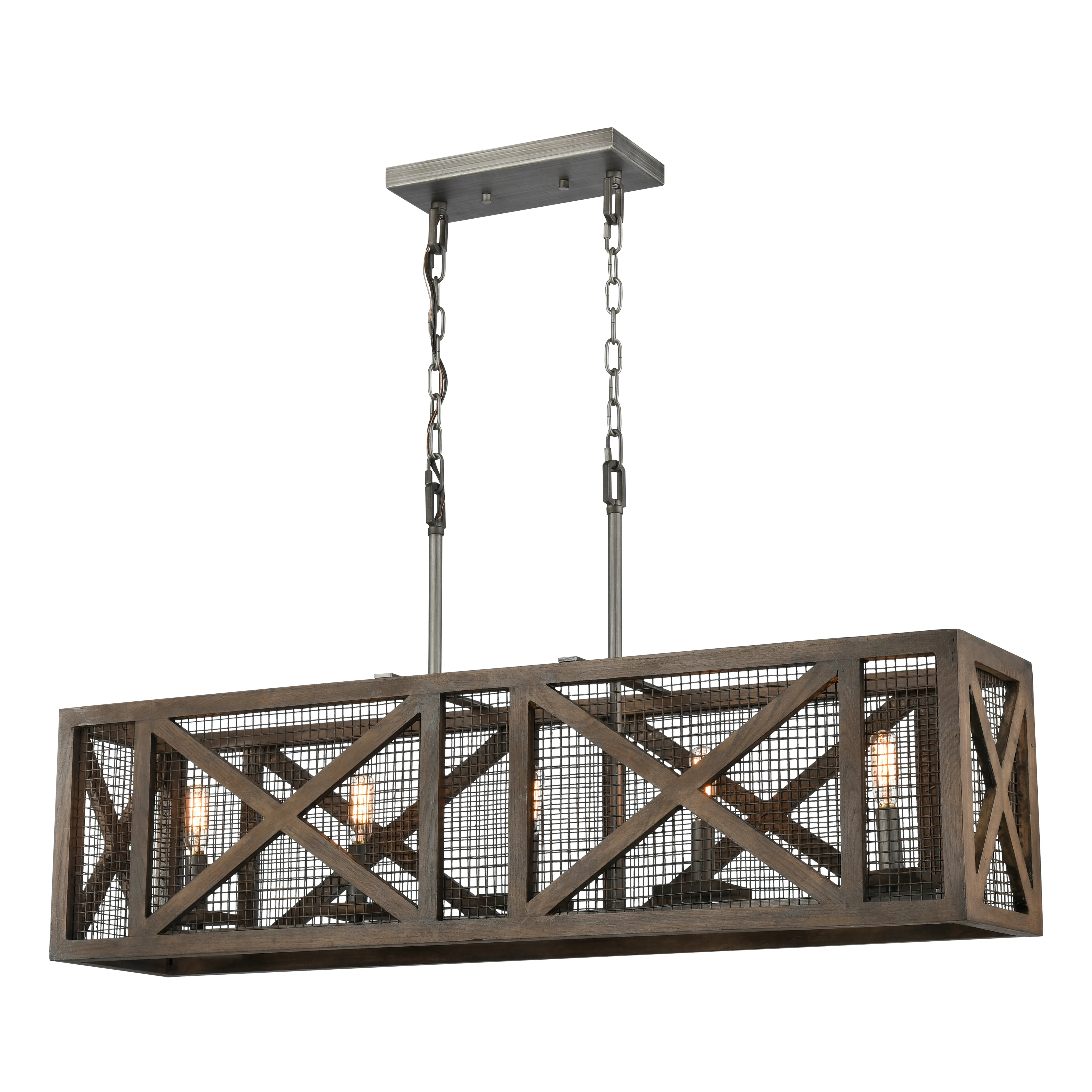 Stockyard 38" Wide 5-Light Linear Chandelier 