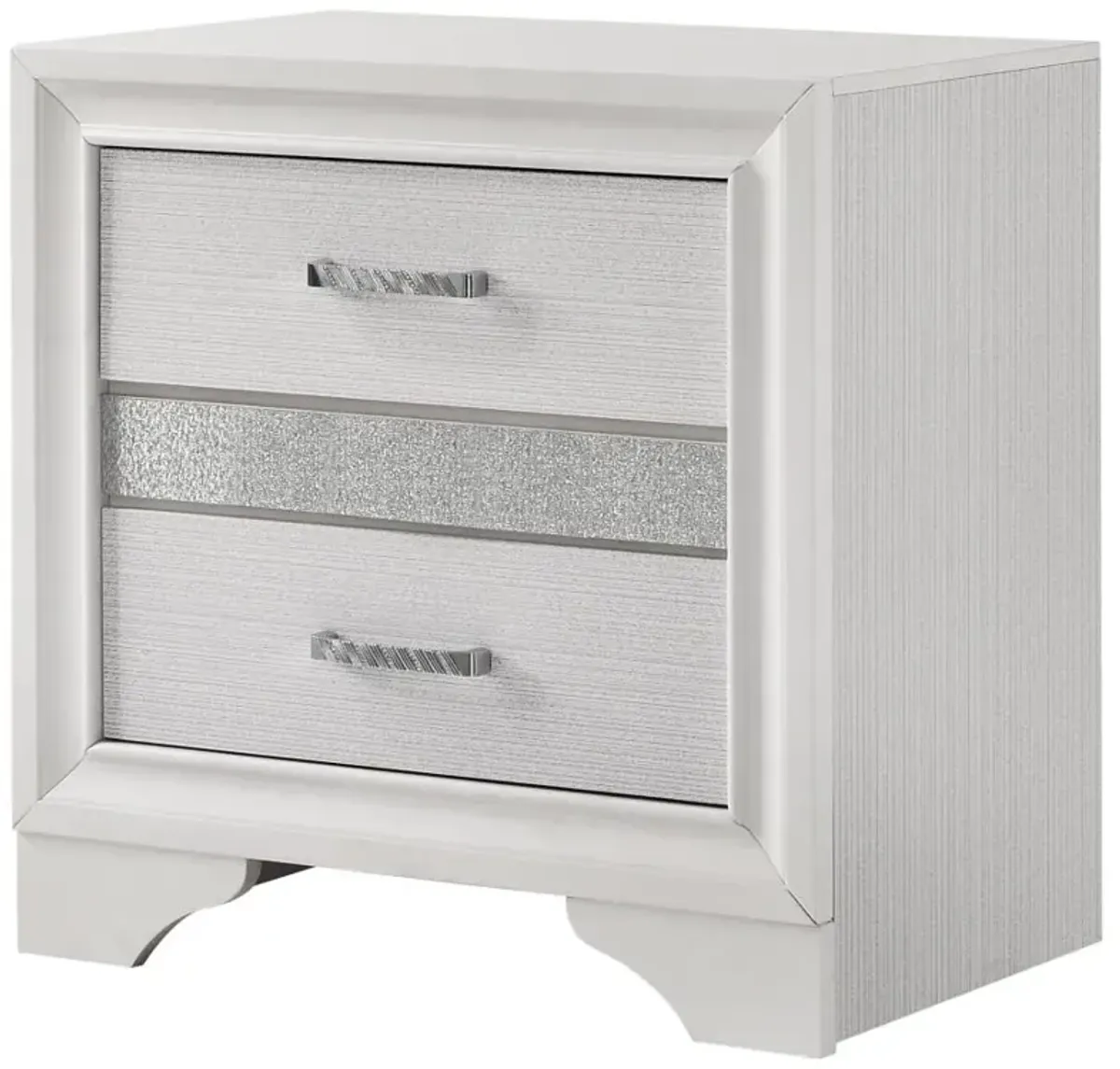 Miranda 2-drawer Nightstand Tray White