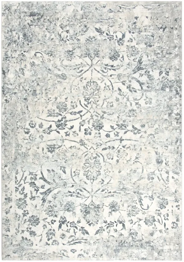 Chelsea Cream/Gray Vine/Scroll Polyester 5'3" x 7'6" Rectangle Rug