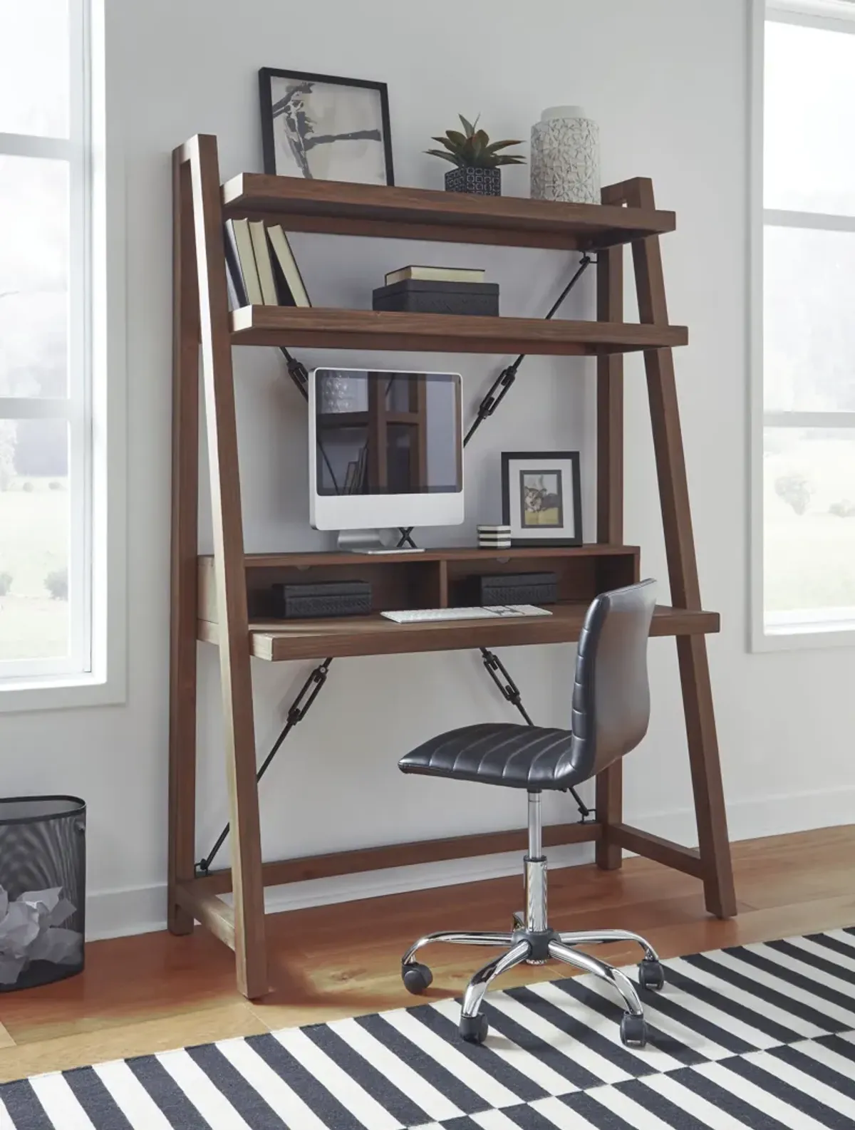 Autumn Ladder Desk in Flint Oak