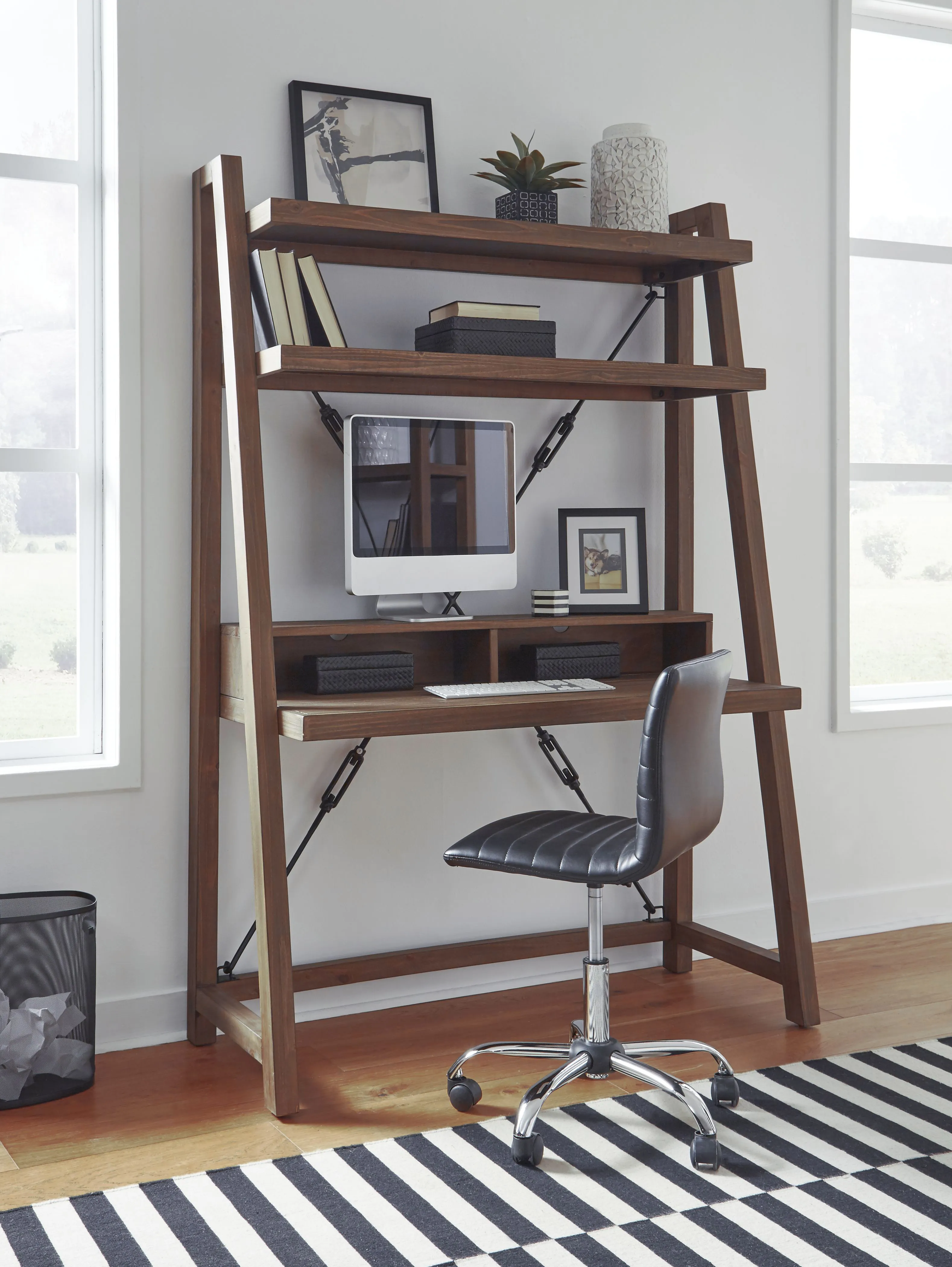 Autumn Ladder Desk in Flint Oak