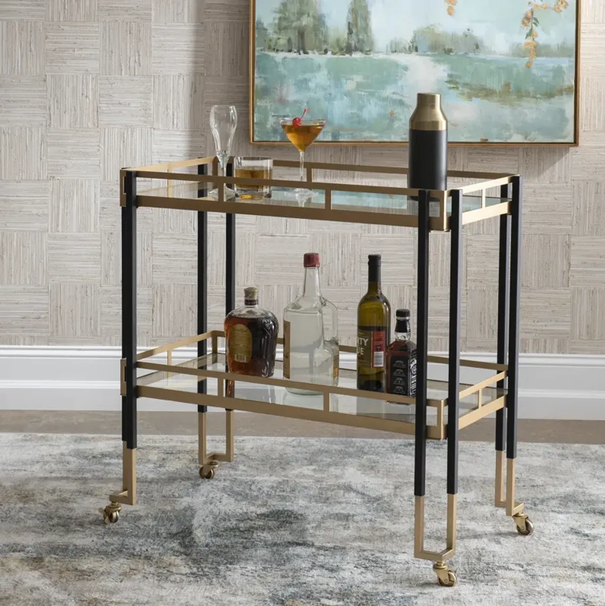 Kentmore Modern Bar Cart